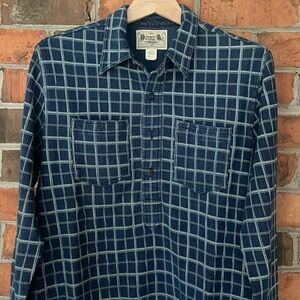 $395 RRL blue checked popover